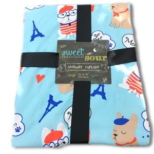 2 Panel Frenchie Curtains ◈ Le Woof Eiffel Paris Merci